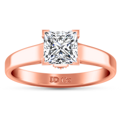 Solitaire Princess Cut Engagement Ring Holly 14K Rose Gold