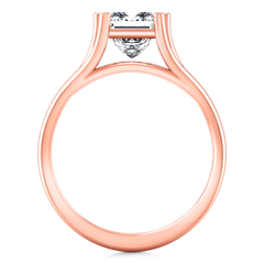 Solitaire Princess Cut Engagement Ring Bella 14K Rose Gold