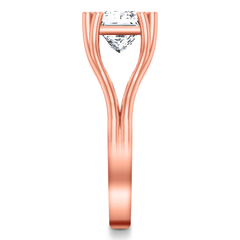 Solitaire Princess Cut Engagement Ring Bella 14K Rose Gold