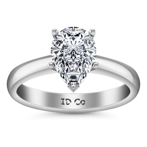 Solitaire Engagement Ring Hillary 14K White Gold