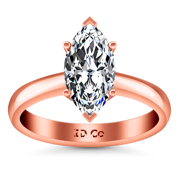 Solitaire Engagement Ring Scarlet 14K Rose Gold