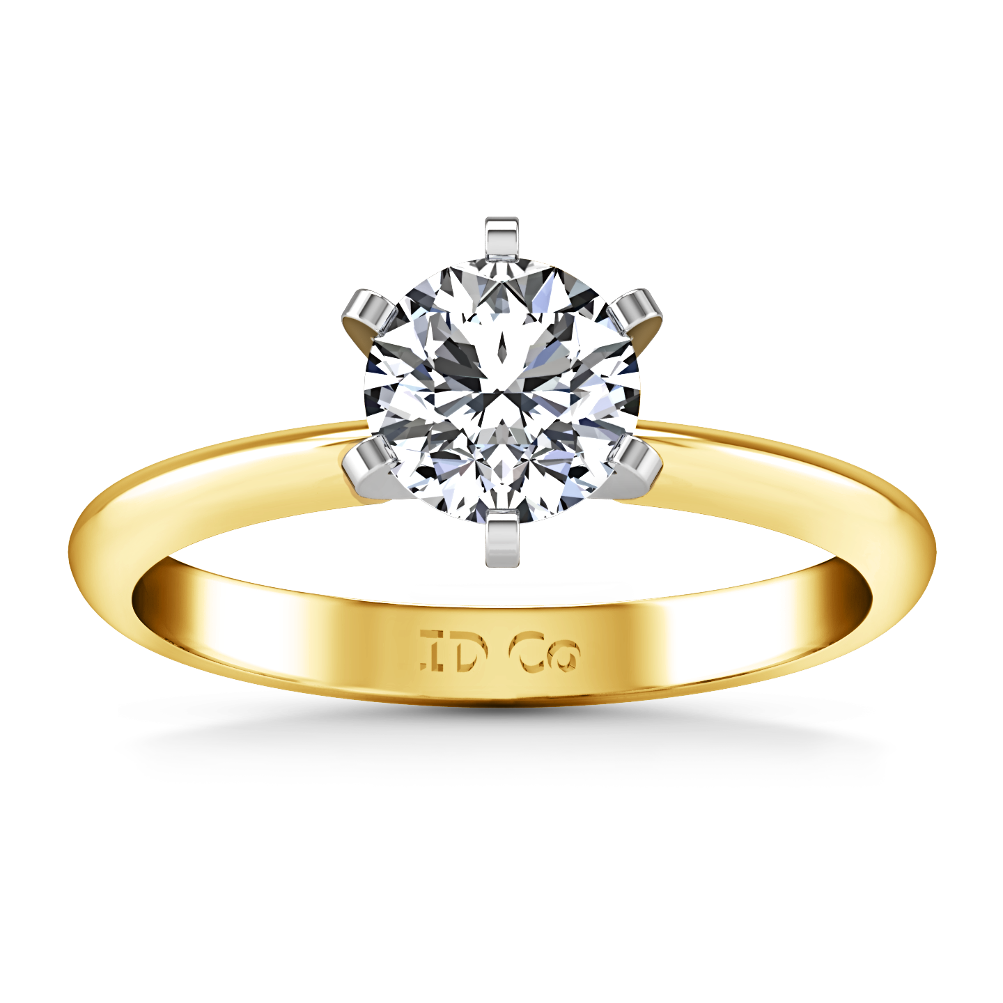 3.0 Carat Round Cut Diamond Engagement Ring 14k White Gold – Balacia