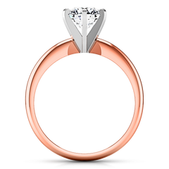 Solitaire Engagement Ring Classic 6 Prong 14K Rose Gold