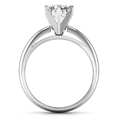 Solitaire Engagement Ring Cathedral 6 Prong 14K White Gold