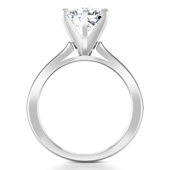 Solitaire Engagement Ring Petite Cathedral 14K White Gold
