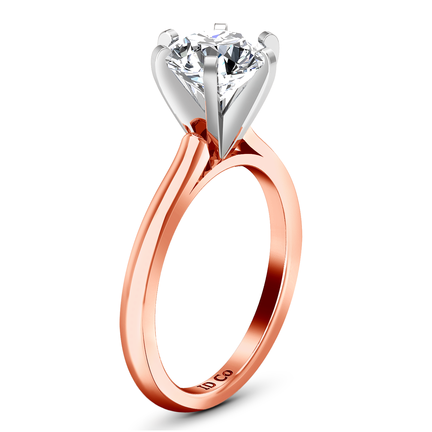 Solitaire Engagement Ring Petite Cathedral 14K Rose Gold Imagine Diamonds
