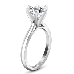 Solitaire Engagement Ring Petite Cathedral 14K White Gold