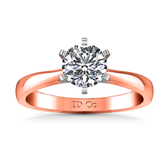 Solitaire Engagement Ring Tapered And Arched 14K Rose Gold