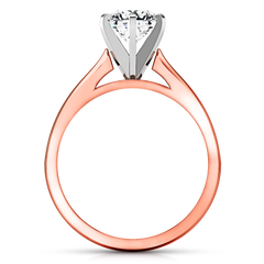 Solitaire Engagement Ring Tapered And Arched 14K Rose Gold