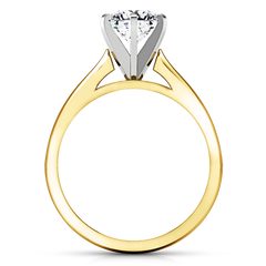 Solitaire Engagement Ring Tapered And Arched 14K Yellow Gold