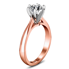 Solitaire Engagement Ring Tapered And Arched 14K Rose Gold