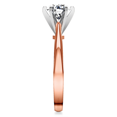 Solitaire Engagement Ring Tapered And Arched 14K Rose Gold