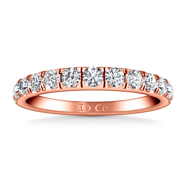 Diamond Wedding Band Janice 0.81 Cts 14K Rose Gold