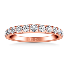 Diamond Wedding Band Janice 0.81 Cts 14K Rose Gold