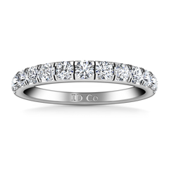 Diamond Wedding Band Janice 0.81 Cts 14K White Gold