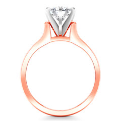 Solitaire Engagement Ring Modern 14K Rose Gold