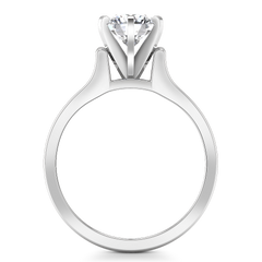 Solitaire Engagement Ring Modern 14K White Gold