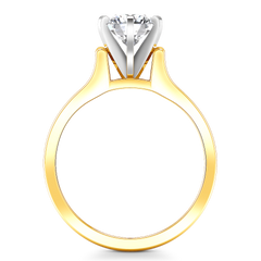 Solitaire Engagement Ring Modern 14K Yellow Gold