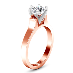 Solitaire Engagement Ring Modern 14K Rose Gold