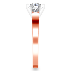 Solitaire Engagement Ring Modern 14K Rose Gold