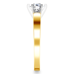 Solitaire Engagement Ring Modern 14K Yellow Gold