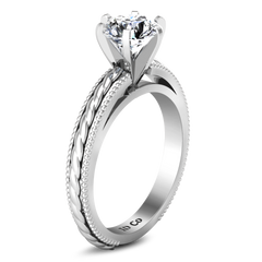 Solitaire Engagement Ring Janet 14K White Gold