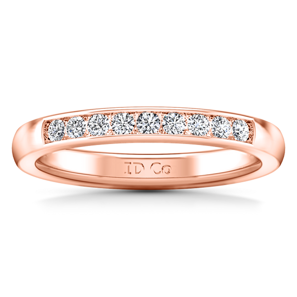 Diamond Wedding Band Sydney 0.18 Cts 14K Rose Gold