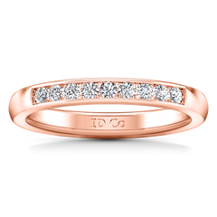 Diamond Wedding Band Sydney 0.18 Cts 14K Rose Gold