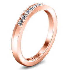 Diamond Wedding Band Sydney 0.18 Cts 14K Rose Gold
