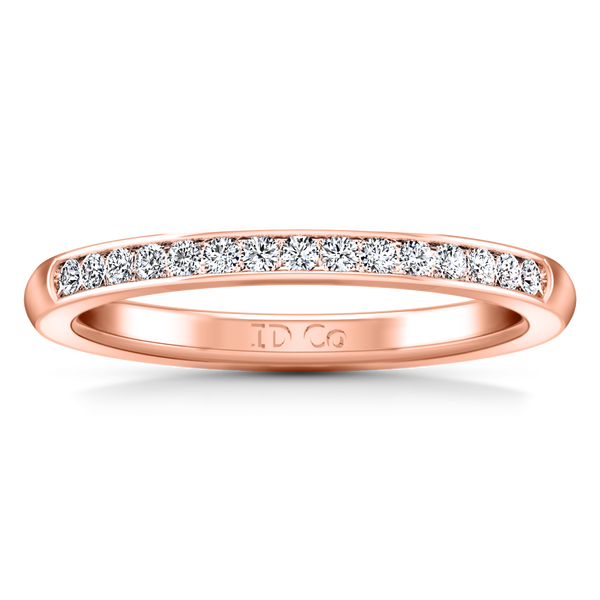 Diamond Wedding Band Erin  0.22 Cts 14K Rose Gold