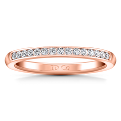 Diamond Wedding Band Erin  0.22 Cts 14K Rose Gold