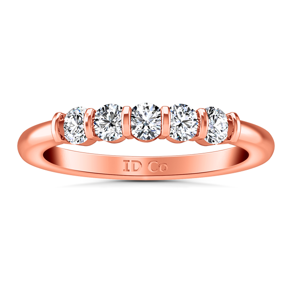 Diamond Wedding Band Oliva 0.3 Cts 14K Rose Gold