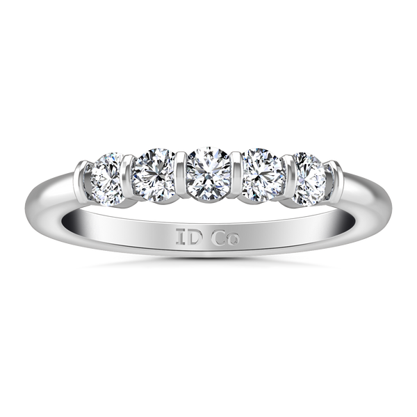 Diamond Wedding Band Oliva 0.3 Cts 14K White Gold