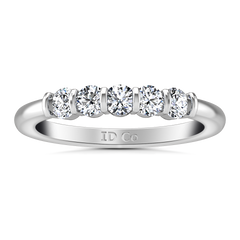 Diamond Wedding Band Oliva 0.3 Cts 14K White Gold