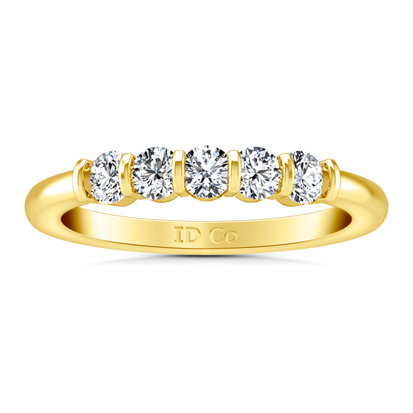 Diamond Wedding Band Oliva 0.3 Cts 14K Yellow Gold