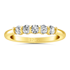 Diamond Wedding Band Oliva 0.3 Cts 14K Yellow Gold