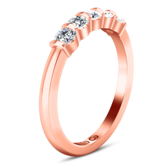 Diamond Wedding Band Oliva 0.3 Cts 14K Rose Gold