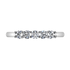 Diamond Wedding Band Oliva 0.3 Cts 14K White Gold