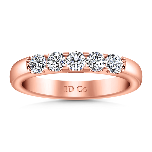 Diamond Wedding Band Hadley  0.15 Cts 14K Rose Gold