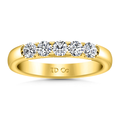 Diamond Wedding Band Hadley  0.15 Cts 14K Yellow Gold
