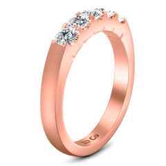 Diamond Wedding Band Hadley  0.15 Cts 14K Rose Gold