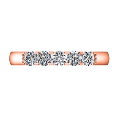 Diamond Wedding Band Hadley  0.15 Cts 14K Rose Gold