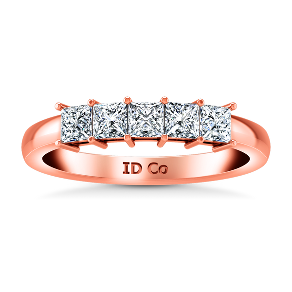 Diamond Wedding Band Gwen 0.25 Cts 14K Rose Gold