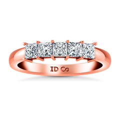 Diamond Wedding Band Gwen 0.25 Cts 14K Rose Gold