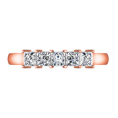 Diamond Wedding Band Gwen 0.25 Cts 14K Rose Gold