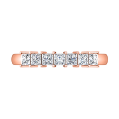 Diamond Wedding Band Janelle 0.49 Cts 14K Rose Gold