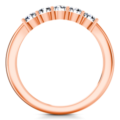 Five Stone Diamond Wedding Band Aspen  0.15 Cts 14K Rose Gold