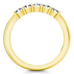 Five Stone Diamond Wedding Band Aspen  0.15 Cts 14K Yellow Gold