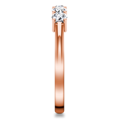 Five Stone Diamond Wedding Band Aspen  0.15 Cts 14K Rose Gold