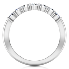 Seven Stone Diamond Wedding Band Bristol  0.21 Cts 14K White Gold